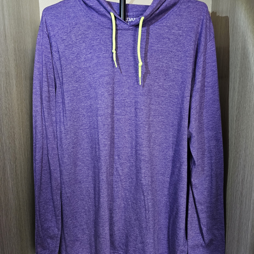 Gildan Purple Hoodie with Neon Accents